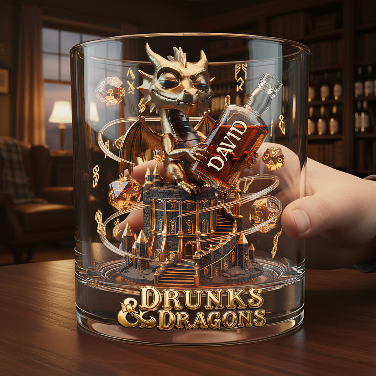 Legendary Sip Round Glass - Personalized Gifts For Drinking Lover 05PALU151225-Homacus