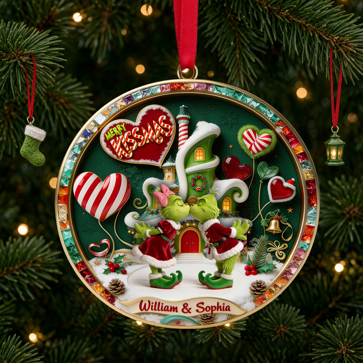 Romantic Couple Acrylic Ornament - Personalized Gifts For Couple 02tolu110926