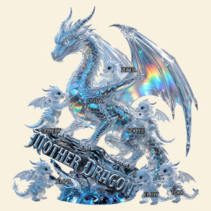 Magnificent Ice Dragon Mom Acrylic Plaque - Personalized Gifts For Mom 02QHDT200426-Homacus