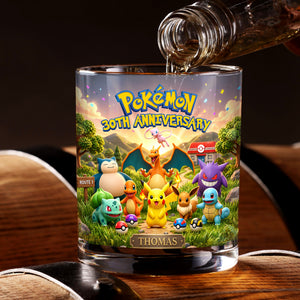 Cute Characters Celebrated 30th Anniversary Drinking Glass - Personalized Gifts 01tyqn040626