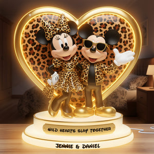 Leopard Wild Hearts Light Box - Personalized Gift For Couples 05PGLU281125-Homacus