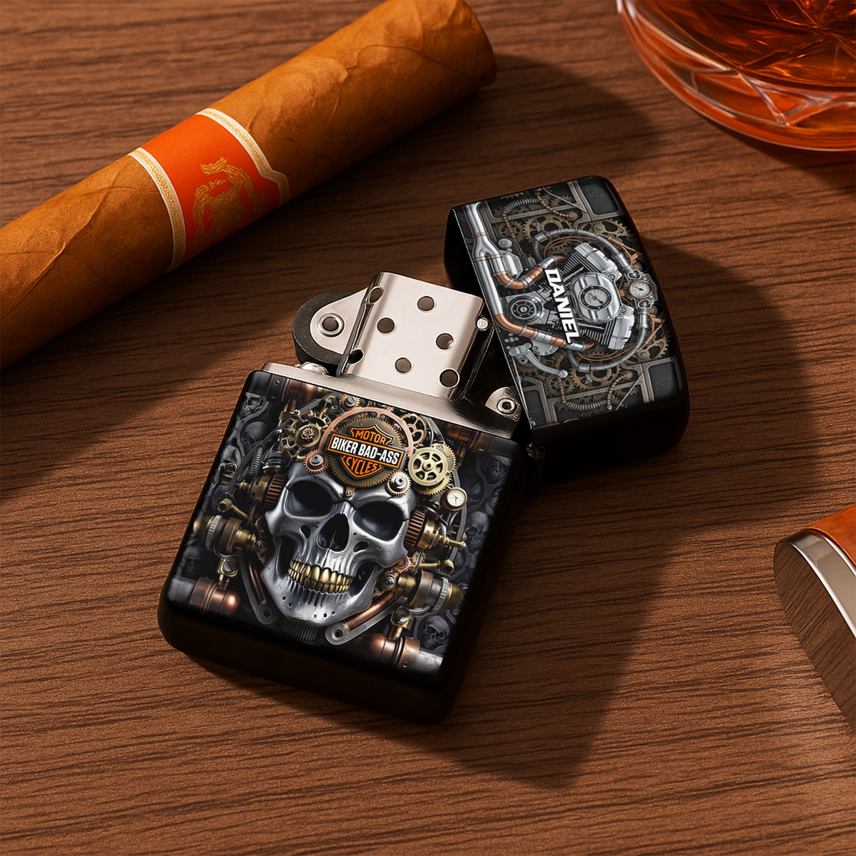 Badass Biker Lighter - Personalized Gifts For Motorcycle Lovers 03QHLU310725-Homacus