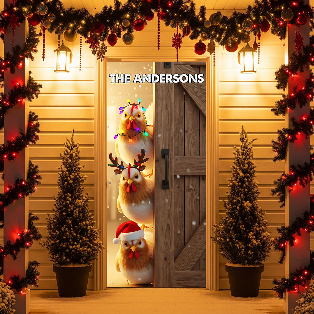 Farm Animals Door Cover - Personalized Gifts For Family 01pgta220825-Homacus