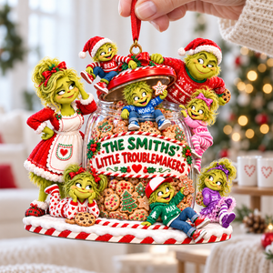 Little Troublemakers Family Ornament - Personalized Christmas Gifts 03haqn211026-Homacus