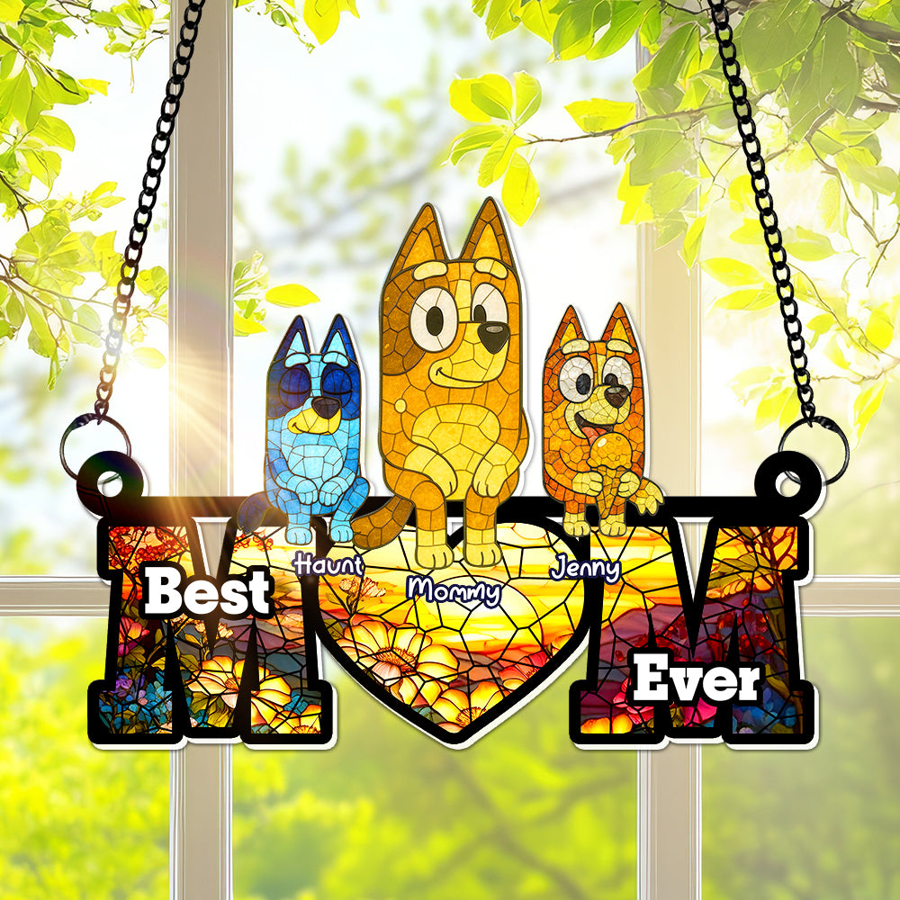 Personalized Gifts For Mom Suncatcher Ornament Best Mom Ever 01ohlu140425-Homacus