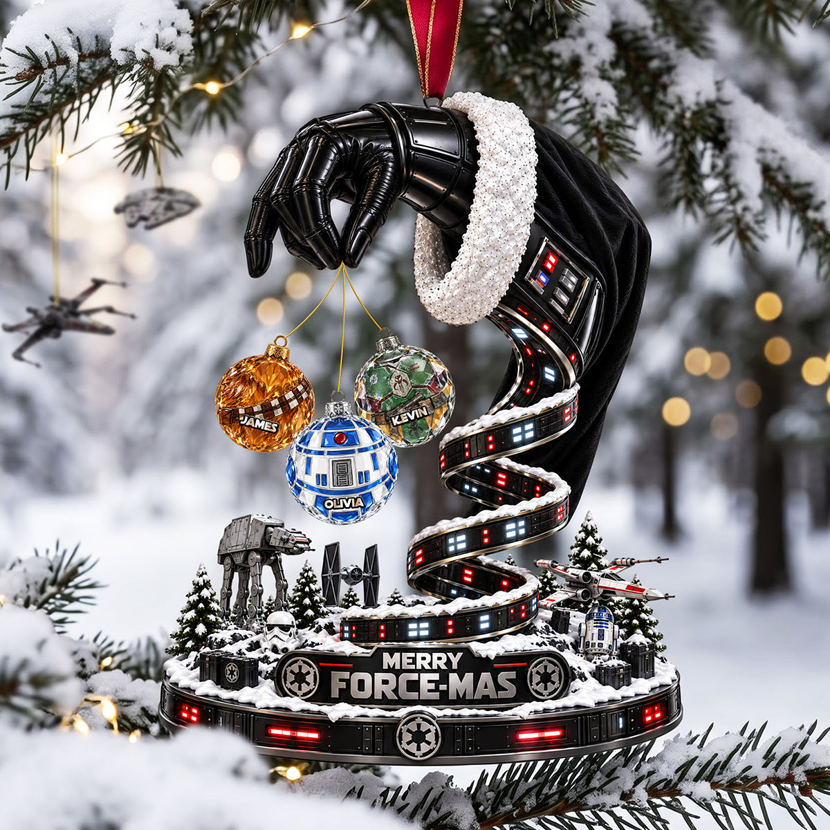 Merry Space-mas Christmas Ornament - Personalized Gifts For Family 03OHTA210926-Homacus