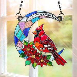 Cardinal Bird Acrylic Window Suncatcher Ornament - Personalized Remembrance Gifts 03napu120625-Homacus