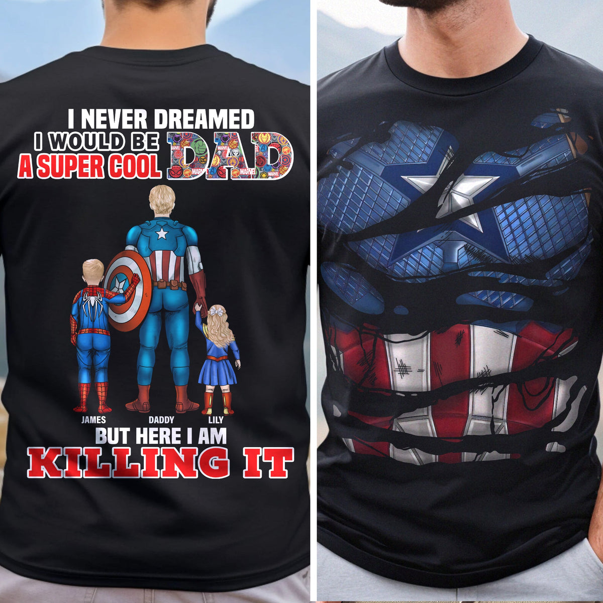 Super Dad Shirt - Personalized Gifts For Shirt 02hutn170525pa-Homacus