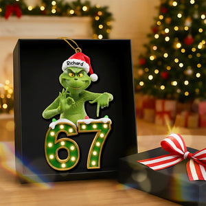 Green Monster Says Six Seven Acrylic Ornament - Personalized Christmas Gifts 02OHQN181125-Homacus