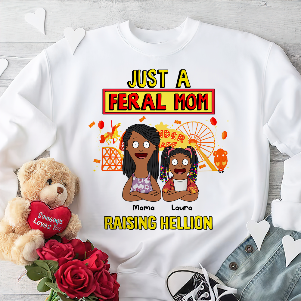 Personalized Gifts For Mom Shirt 02kapu080325hg Just A Feral Mom-Homacus