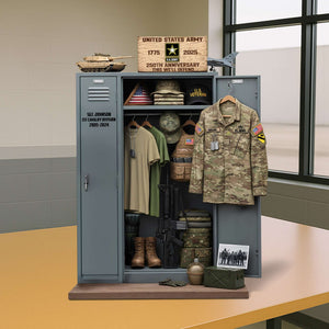 Military 250th Anniversary Personal Locker Plaque - Personalized Gifts For Veteran 05qhtn300625-Homacus
