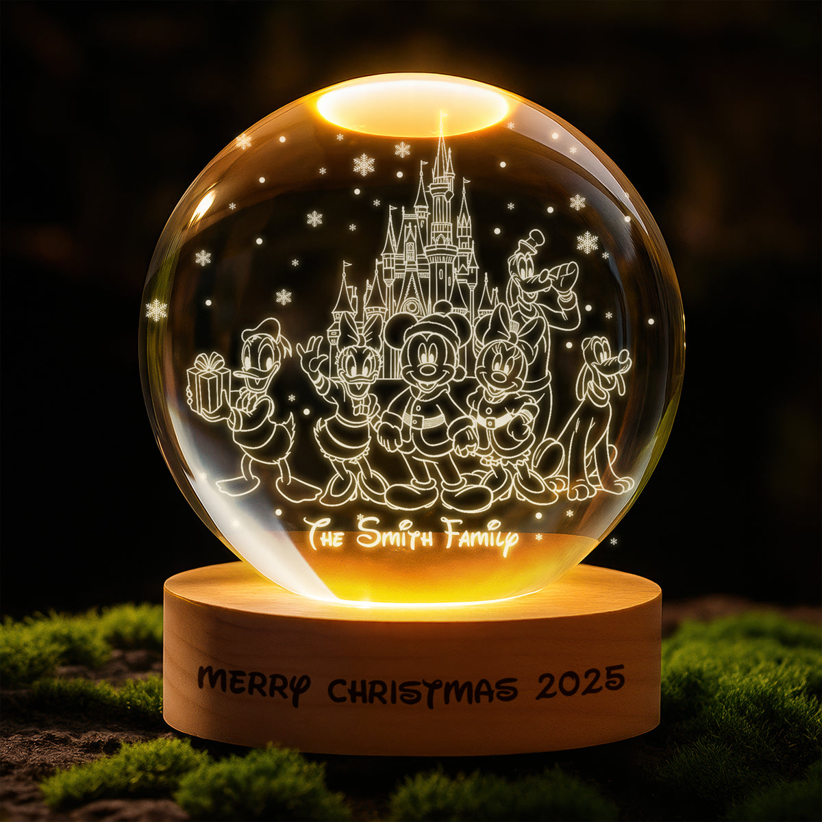 Together Family Moments Crystal Ball Night Light - Personalized Gifts For Family 06HYLU201025-Homacus