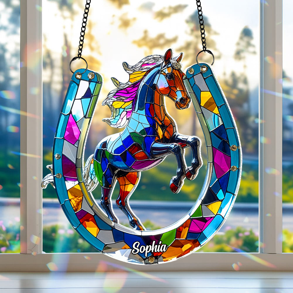 Personalized Gifts For Horse Lovers Suncatcher Ornament 01tgtn100725-Homacus