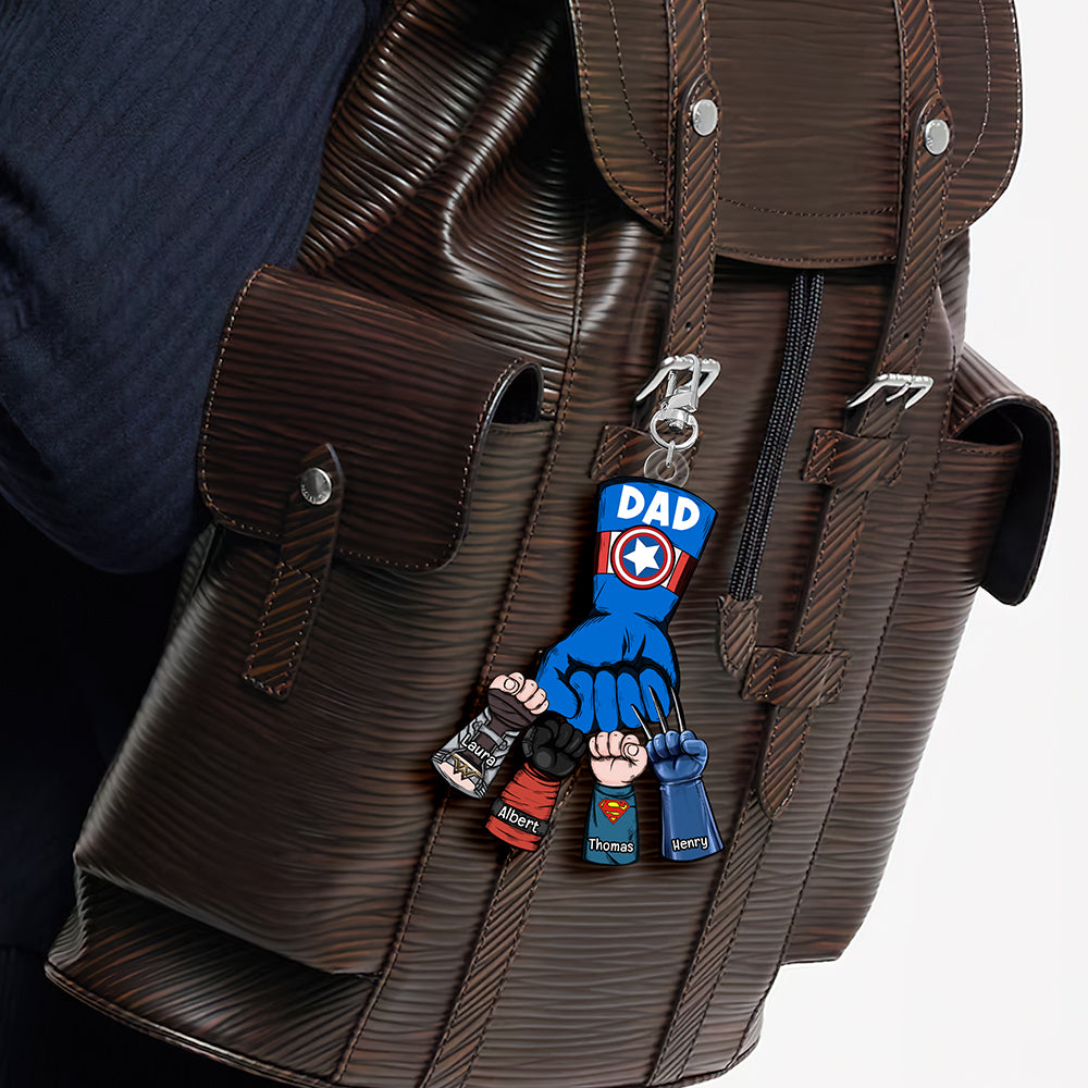 Personalized Gifts For Dad Keychain 02qhqn170523ha Fist Bump-Homacus