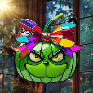 Green Pumpkin Suncatcher Ornament - Personalized Gifts For Movie Fans 05tgqn080825-Homacus