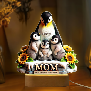 Penguin Mom Led Light - Personalized Gifts For Mom 03hupu230425-Homacus