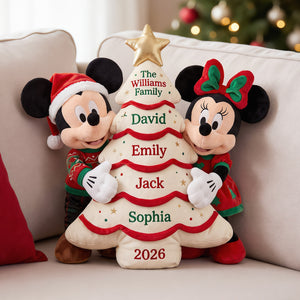 Family Christmas Tree Plush Pillow - Personalized Gifts For Family 04TTTN151026-Homacus