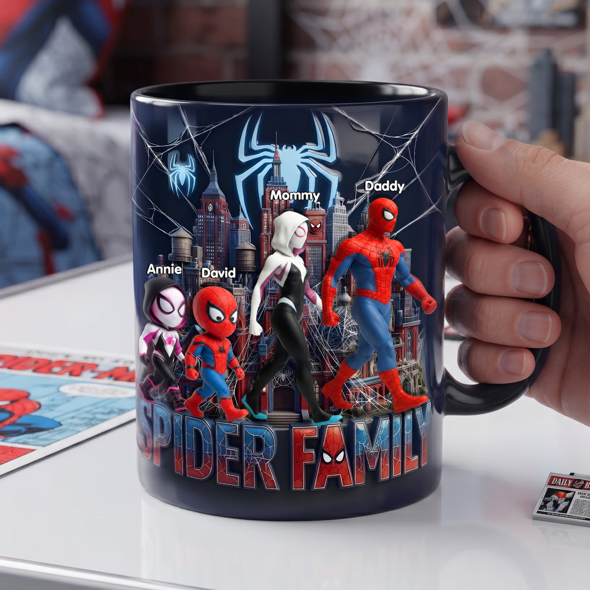 Masked Hero Family Coffee Mug - Personalized Gifts For Family 04ohlu050826