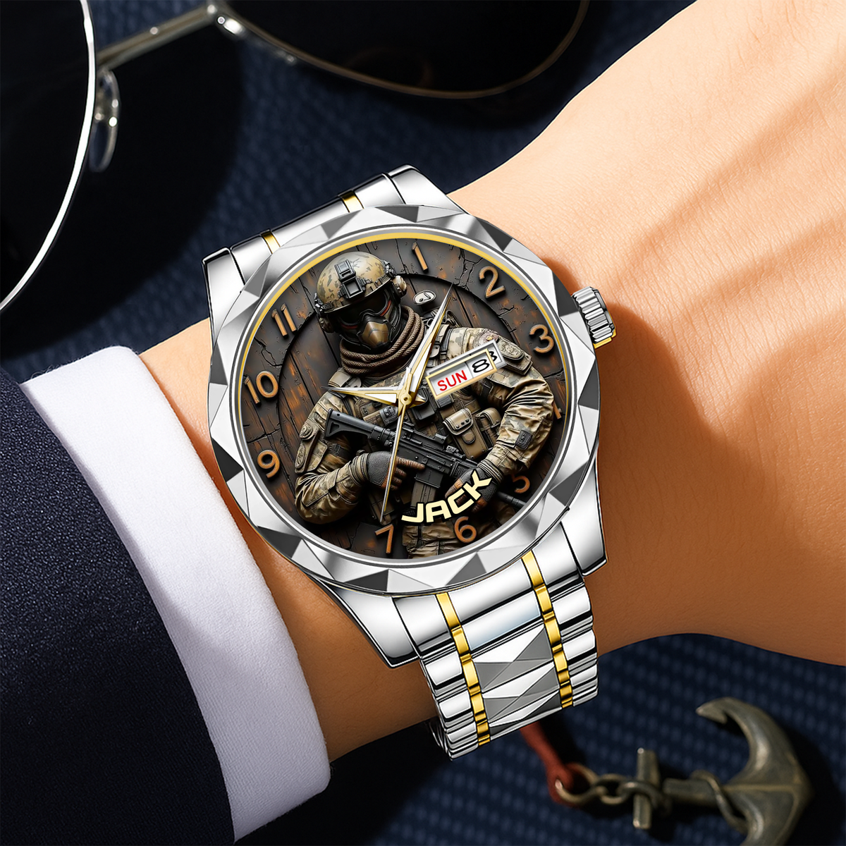 Veteran Stainless Steel Men's Watch - Personalized Gifts For Veteran 01hulu250725-Homacus