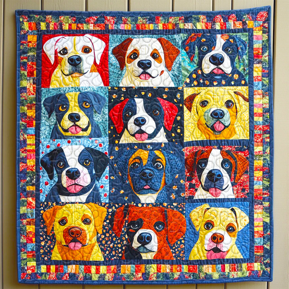 Boxers Dog Christmas Quilt Bed Set Gifts For Dog Lovers 04HUDT081124-Homacus