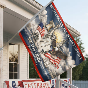 America 250th Anniversary House Flag - Personalized Gifts 04dtdt250226-Homacus