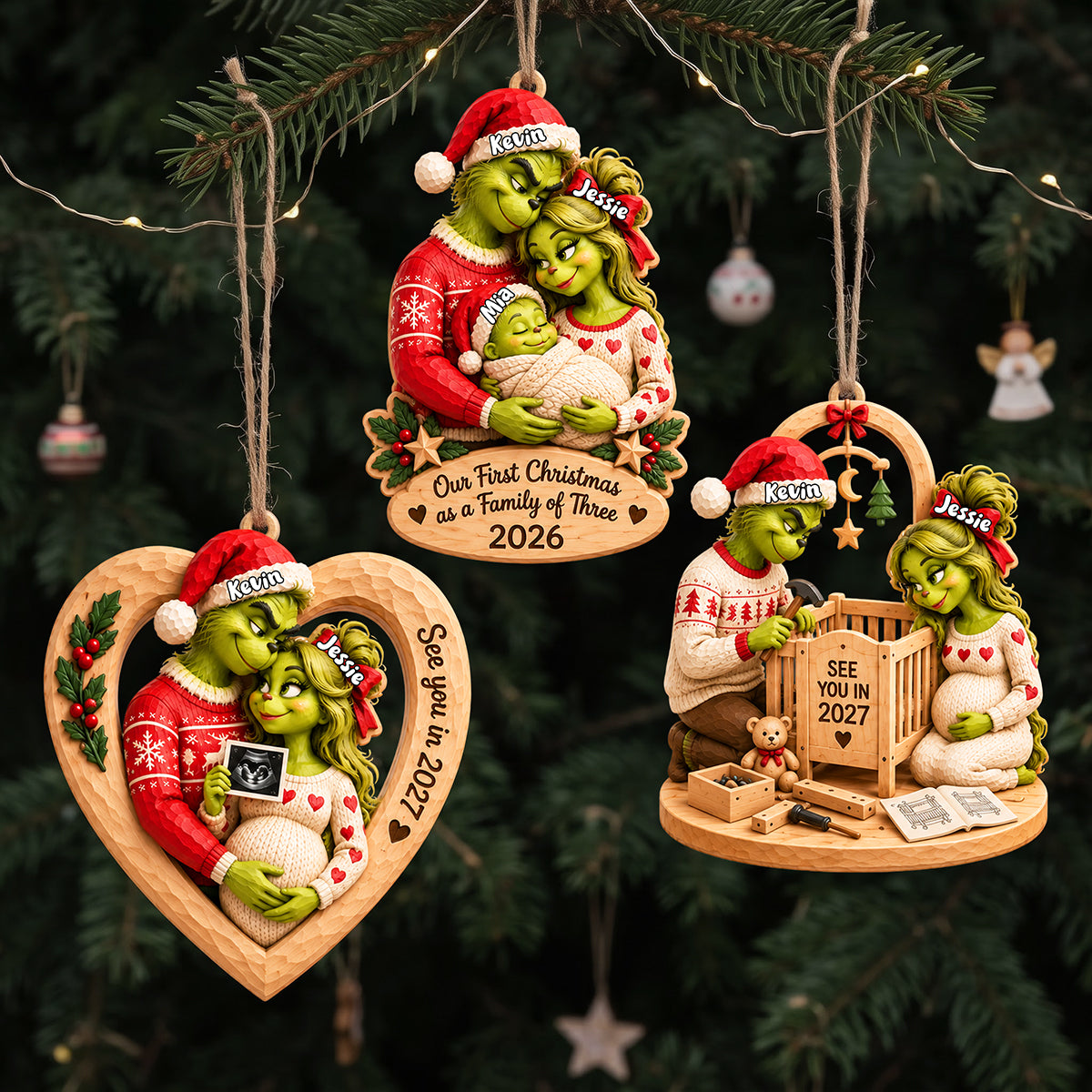 Baby On The Way Christmas Ornament - Personalized Gift For Expecting Parents 01TYTA231026-Homacus