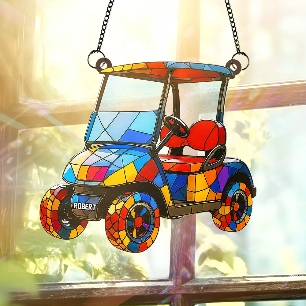 Golf Cart suncatcher - Personalized Gifts For Golf Lover 06PGPU110725-Homacus
