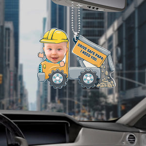 Custom Photo Gifts For Dad Car Ornament I Need You-Homacus