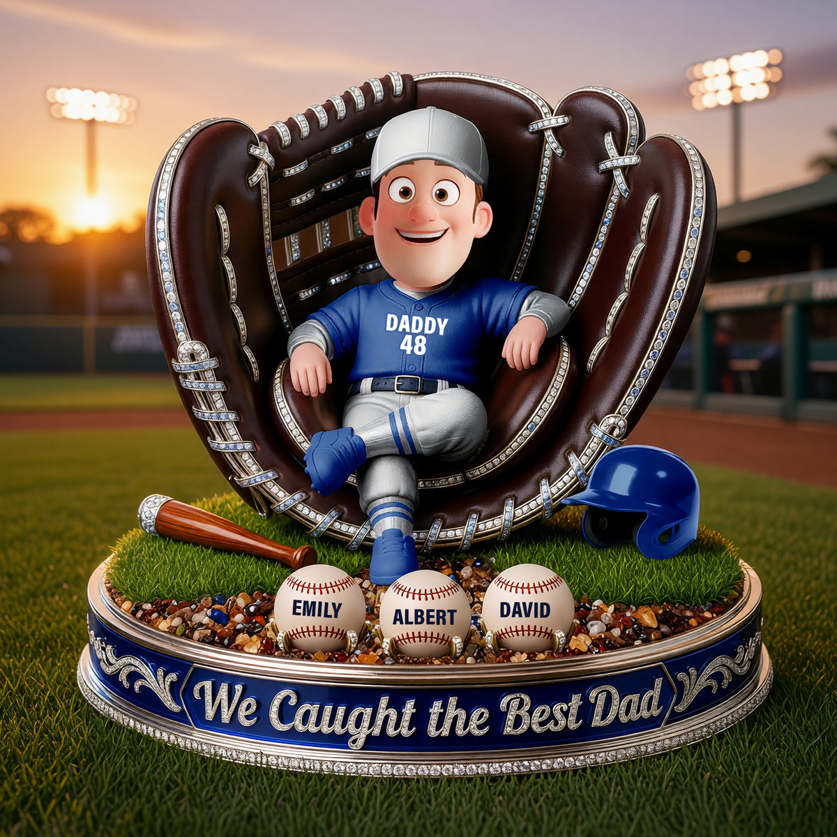 Home Run Dad Acrylic Plaque - Personalized Gifts For Dad 03TYQN190526-Homacus