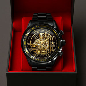 Proud To Serve Stainless Steel Men's Watch - Personalized Gifts For Veteran 01tgqn171225-Homacus