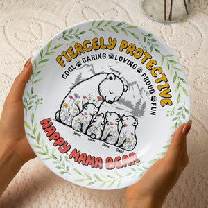 Personalized Gifts For Mom Ceramic Round Plate 01xqtn260325-Homacus