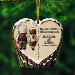 Holding Hands Old Couple Ornament - Personalized Christmas Anniversary Gifts For Couple 01OHLU110825-Homacus