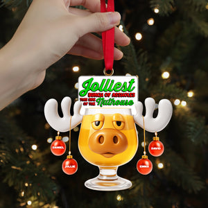 Personalized Gifts For Family, Vacation Moose Family Name Christmas Acrylic Ornament 05nalu171025-Homacus