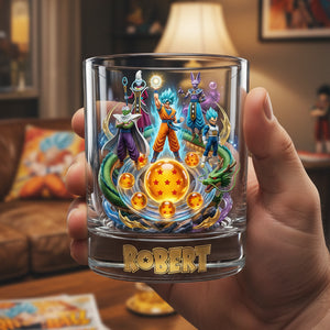 Legendary Dragon Warrior Whiskey Glass - Personalized Gifts For Anime Lovers 02PATA040326-Homacus