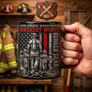 Hero Firefighter Daddy Coffee Mug - Personalized Gifts For Dad 02PADH150526-Homacus