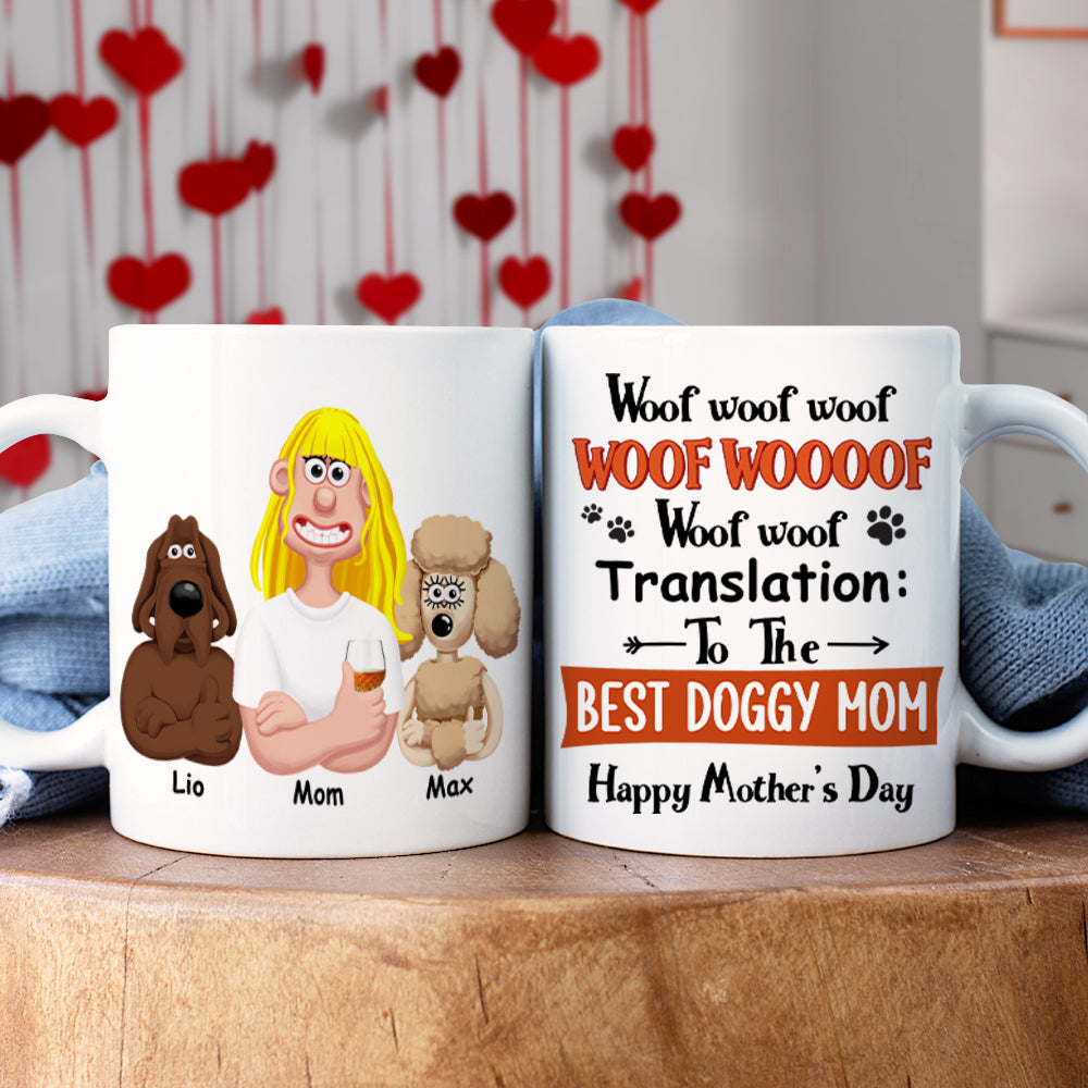Personalized Gifts For Dog Mom Coffee Mug 01ohtn07025pa Best Doggy Mom-Homacus
