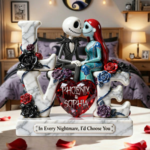 Romantic Skeleton Couple Acrylic Plaque - Personalized Gifts For Couples 05ohlu070126-Homacus