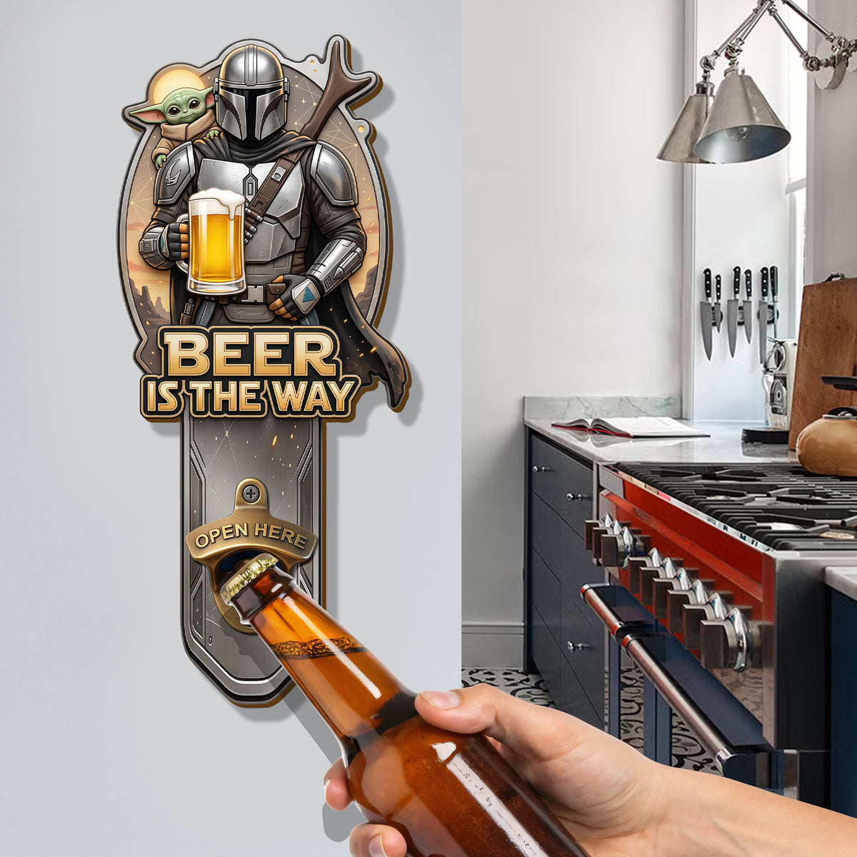 Adventure Warrior Wall Hanging Bottle Opener - Personalized Gifts 05NAQN200726-Homacus