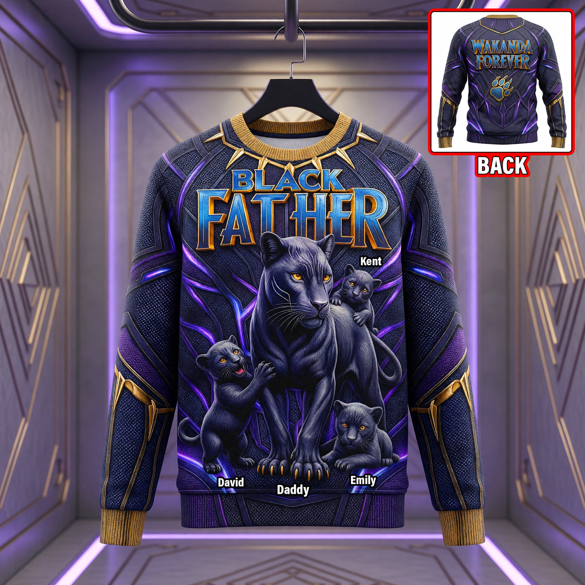 Predator Dad And Kids Shirt - Personalized Gifts For Father's Day Shirt 02HUQN080526-Homacus