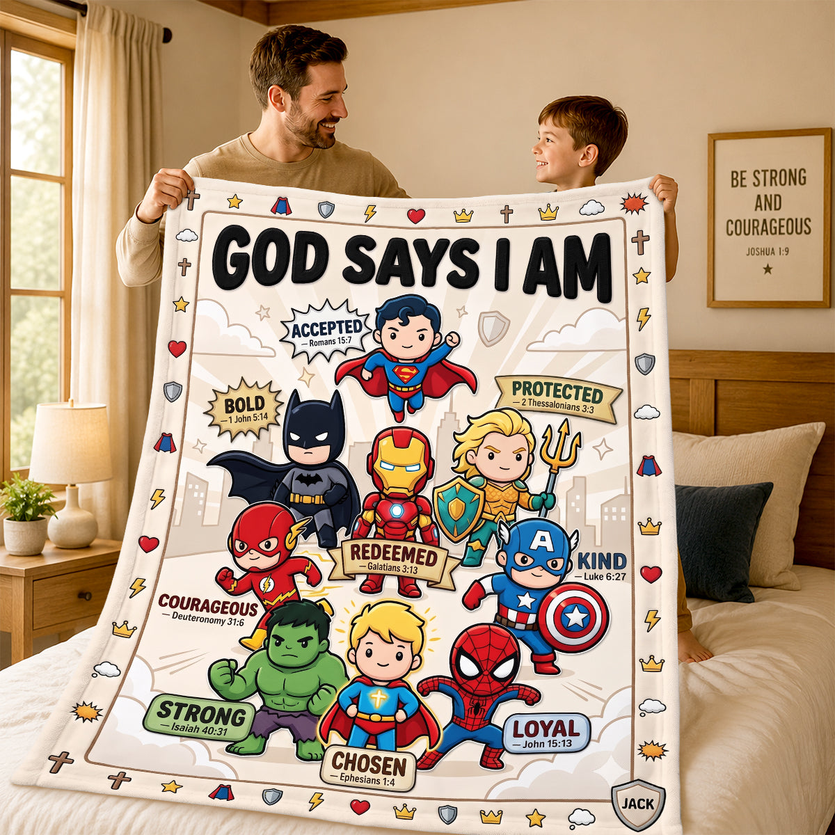 Faith Inspired Kids Blanket - Personalized Gifts For Christian Kids 03HADH290726