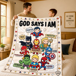 Faith Inspired Kids Blanket - Personalized Gifts For Christian Kids 03HADH290726