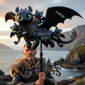 Guardian Of The Mystic Skies Metal Weather Vane - Personalized Gifts For Dads 02naqn160526-Homacus