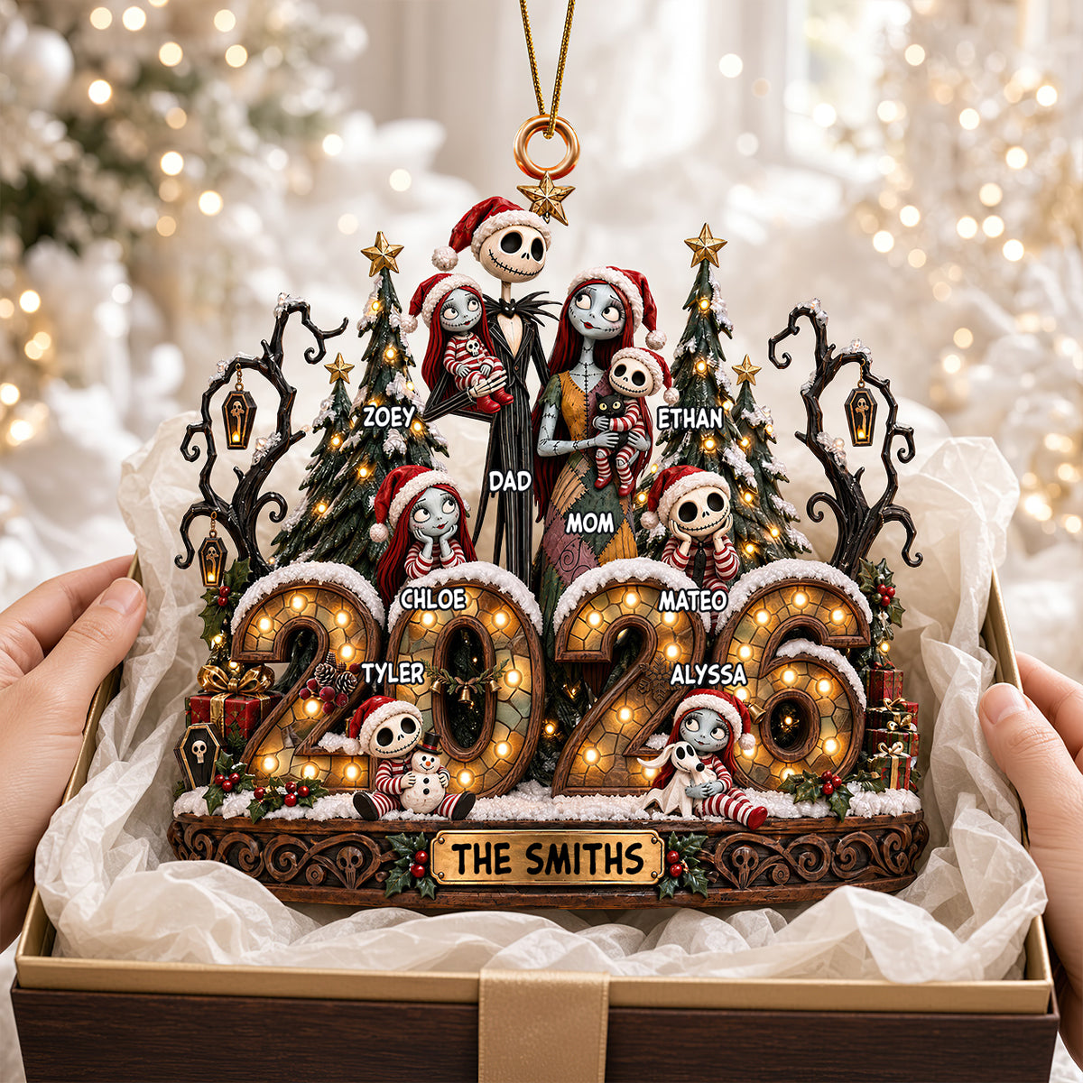 Spooky Family Christmas Ornament - Personalized Gifts For Family 01padt051026-Homacus
