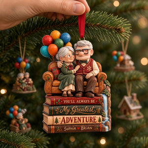 Love Is The Greatest Adventure Acrylic Ornament - Personalized Christmas Gifts For Couples 09halu300926