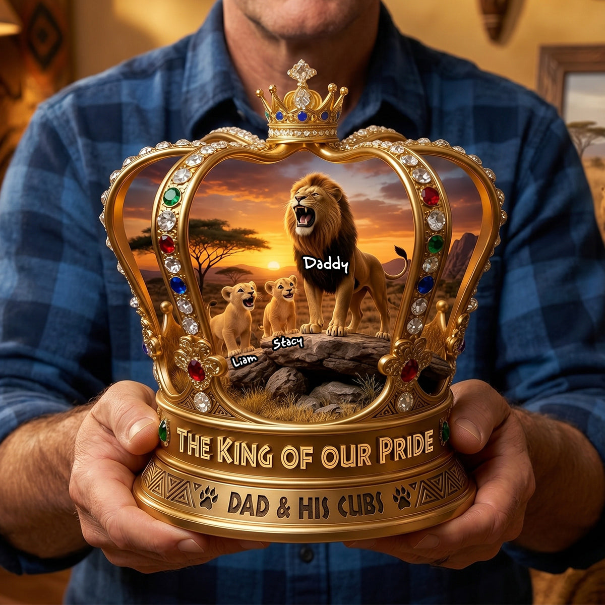 Roaring Dad Acrylic Plaque - Personalized Gifts For Dads 02TYDH070526-Homacus