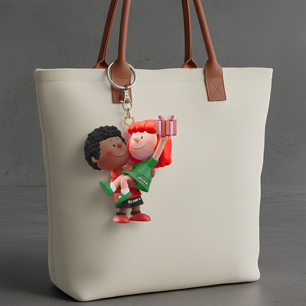 Forever Love Keychain Personalized Gifts For Couple 01OHDT041225-Homacus