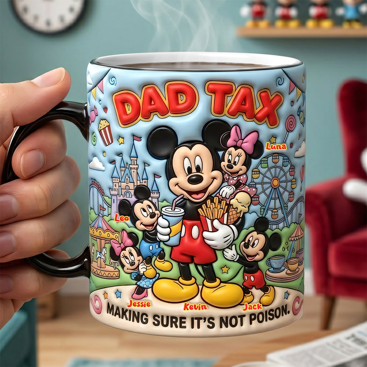 Dad Tax Making Sure It's Not Poison Heat Changing Mug - Personalized Gifts For Dads 01nata040526-Homacus