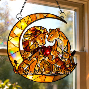 Lion Family Suncatcher Ornament - Personalized Gifts For Family 02kiqn070326-Homacus