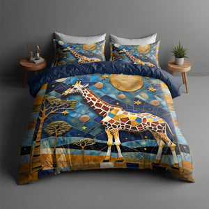 Giraffe In A Blooming Garden Quilt Bedding Set 01HULU200125-Homacus