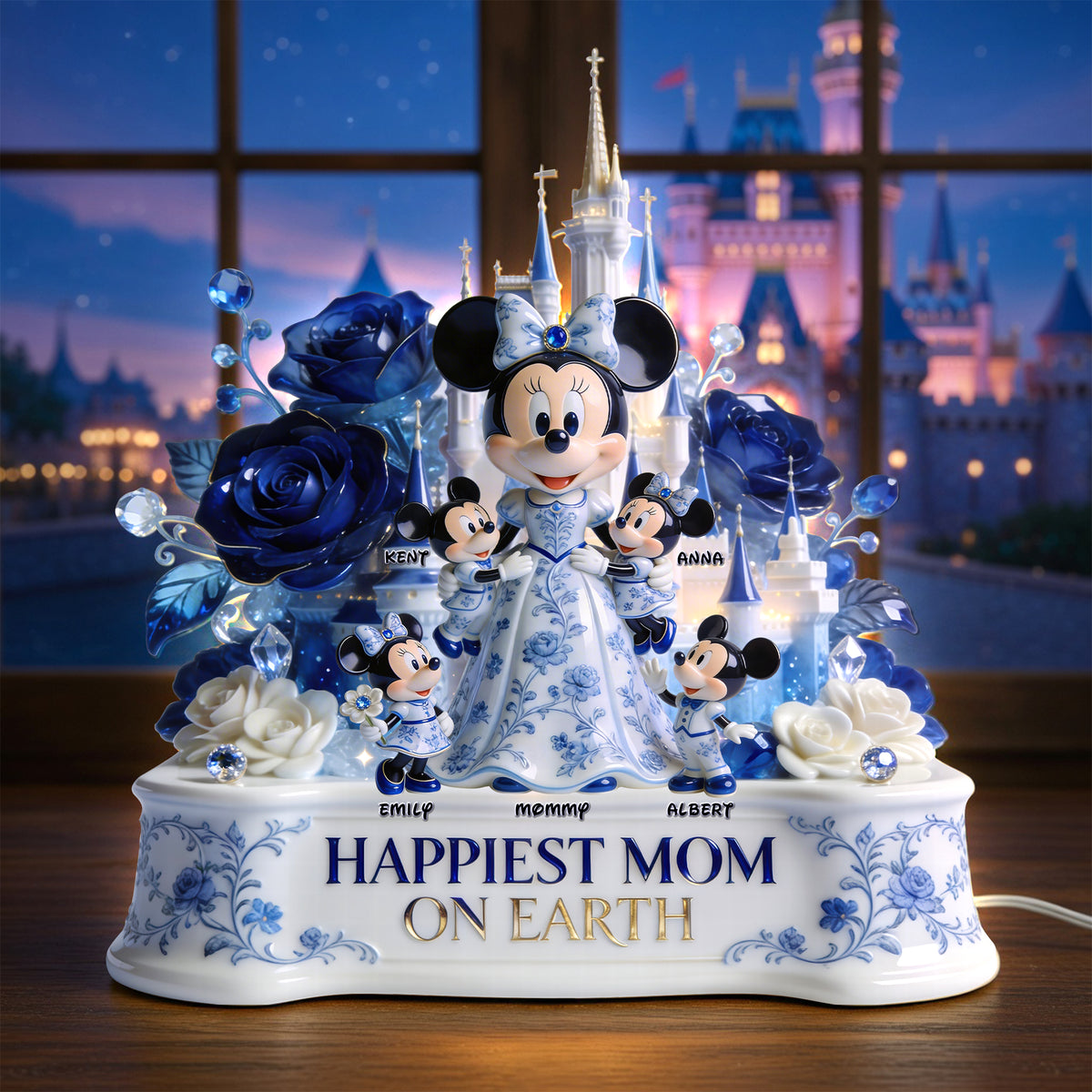 Toile de Jouy Mom And Kids Light Box - Personalized Gifts For Mother's Day Acrylic Light Box 05PGQN130426-Homacus